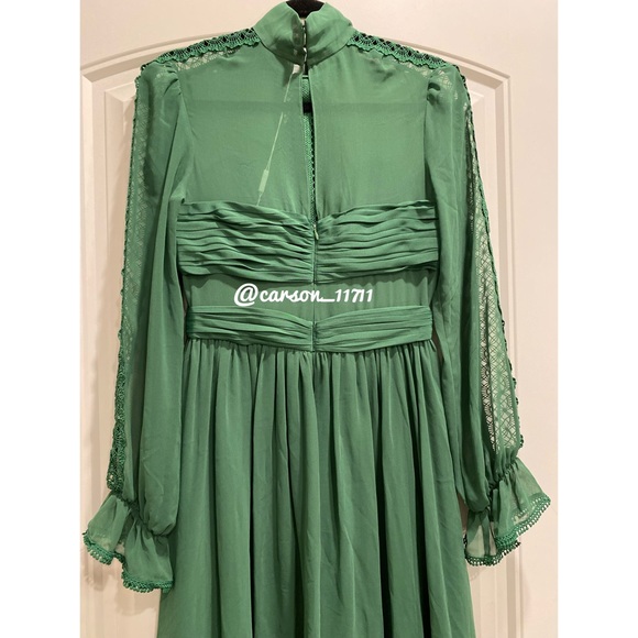 NWT Self Portrait Chiffon Pussybow Midi Dress US6 - Picture 15 of 15